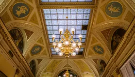 Ceiling inside Art Palace Prague